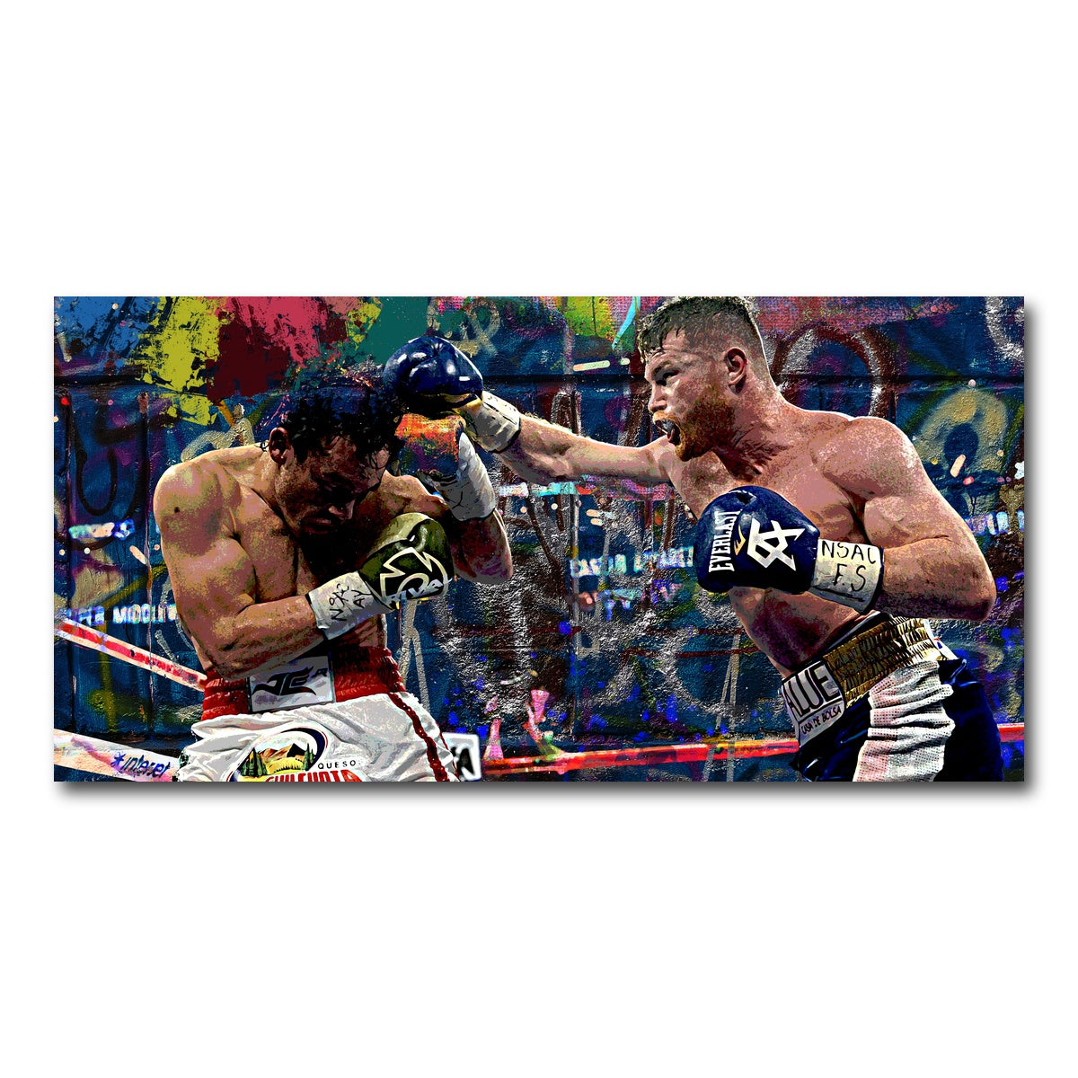 AUTO-MOCKUP WHITE | Canelo vs Chavez Jr | 1 Piece | Gallery Wrap Canvas | group=2x1