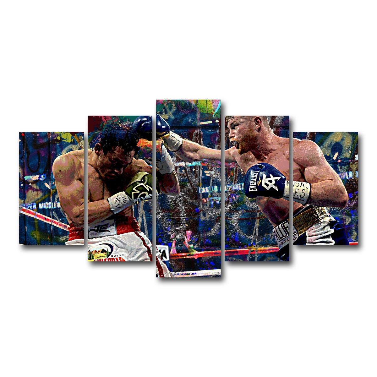 AUTO-MOCKUP WHITE | Canelo vs Chavez Jr | 5 Piece | Gallery Wrap Canvas | group=5_normal