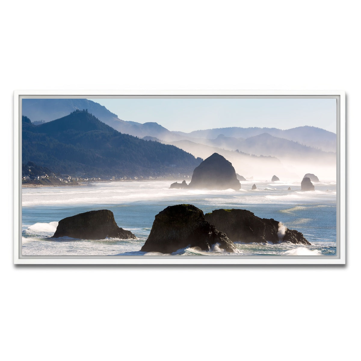 AUTO-MOCKUP WHITE | Cannon Beach | 1 Piece | White Framed Canvas | group=2x1