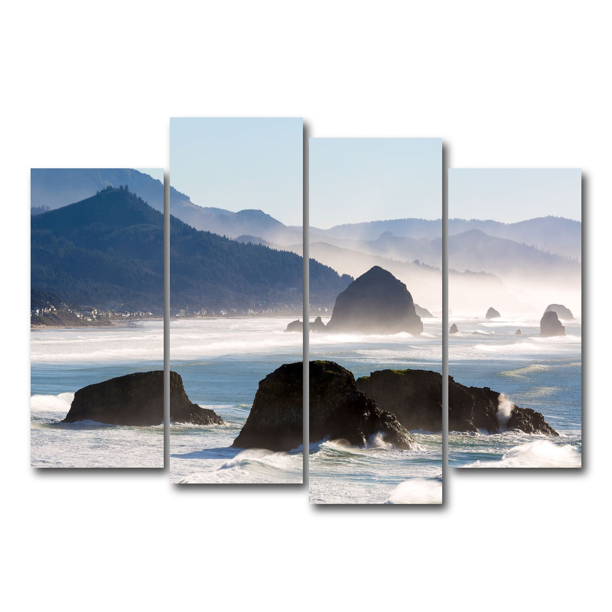 AUTO-MOCKUP WHITE | Cannon Beach | 4 Piece | Gallery Wrap Canvas | group=4_normal