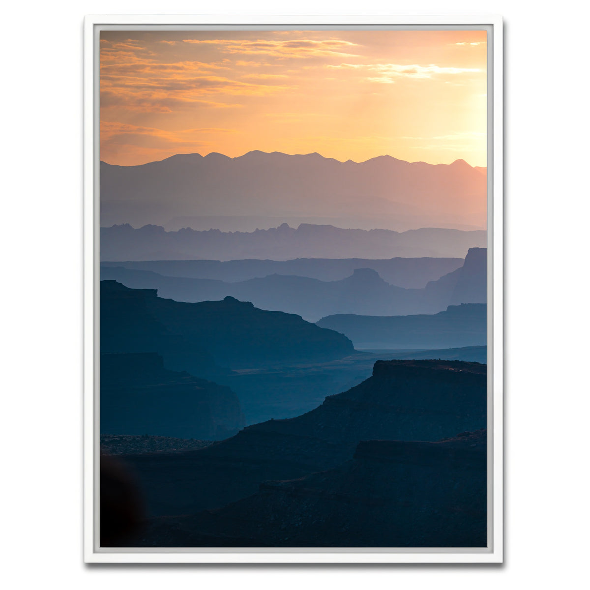 AUTO-MOCKUP WHITE | Canyon Layers | 1 Piece | White Framed Canvas | group=3x4