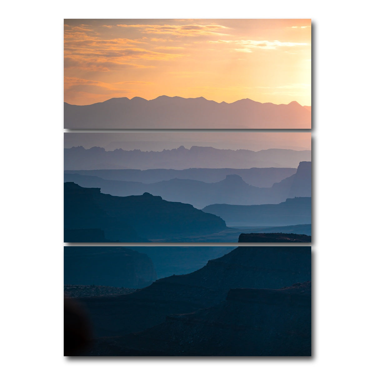 AUTO-MOCKUP WHITE | Canyon Layers | 3 Piece | Gallery Wrap Canvas | group=8x18_stacked