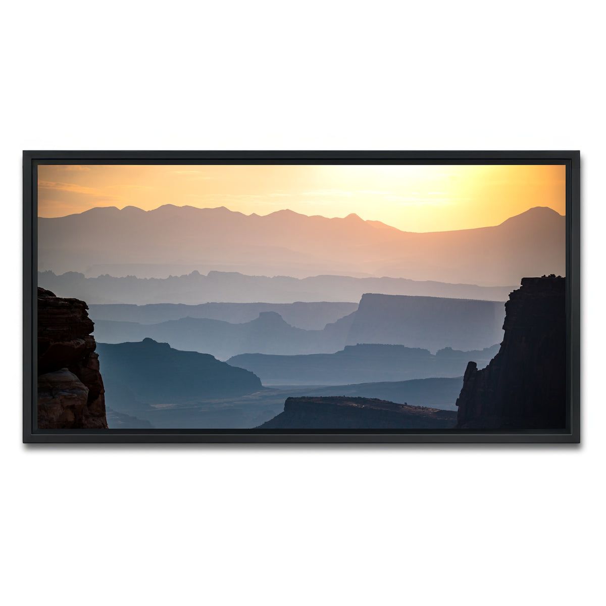 AUTO-MOCKUP WHITE | Canyonland Sunrise | 1 Piece | Black Framed Canvas | group=2x1