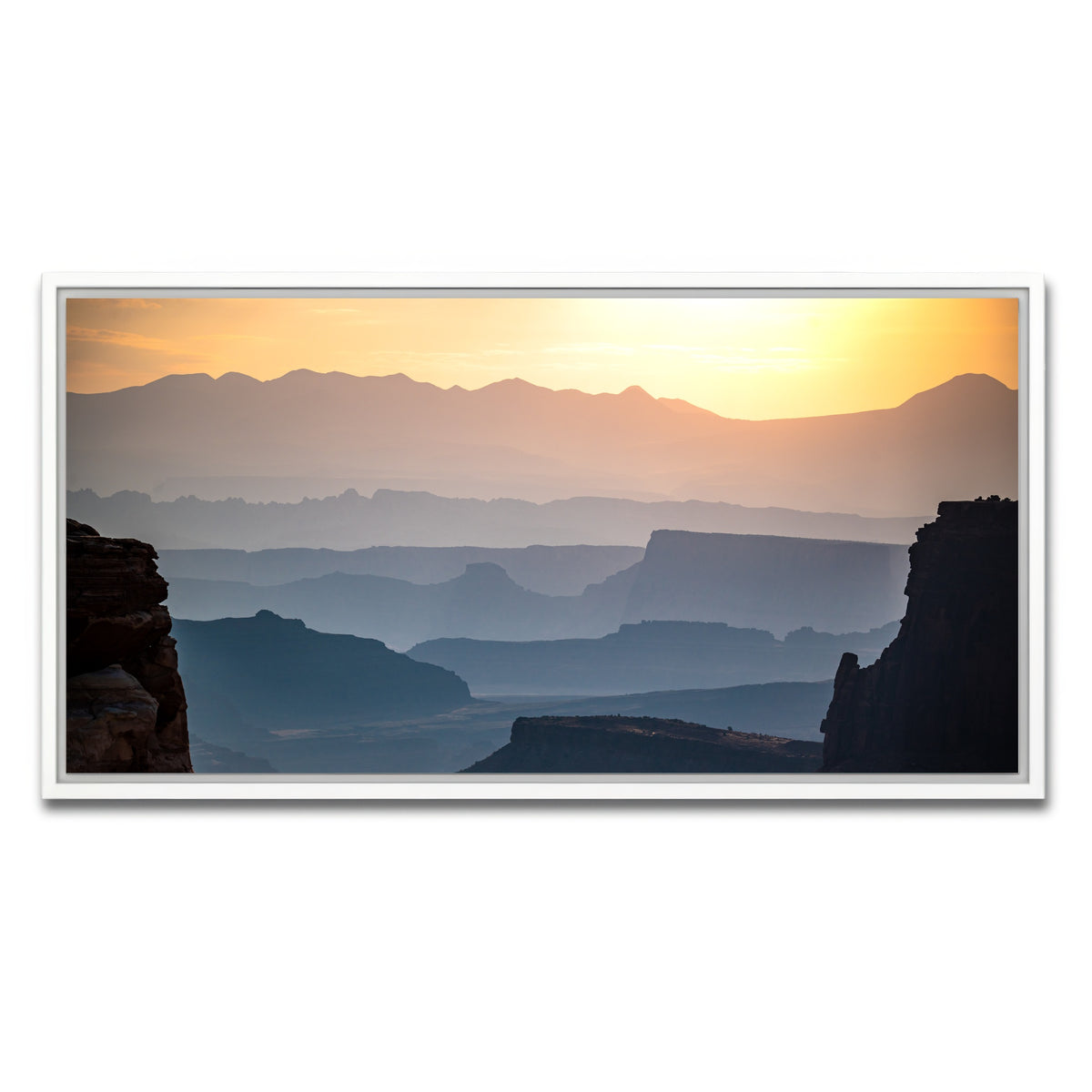 AUTO-MOCKUP WHITE | Canyonland Sunrise | 1 Piece | White Framed Canvas | group=2x1