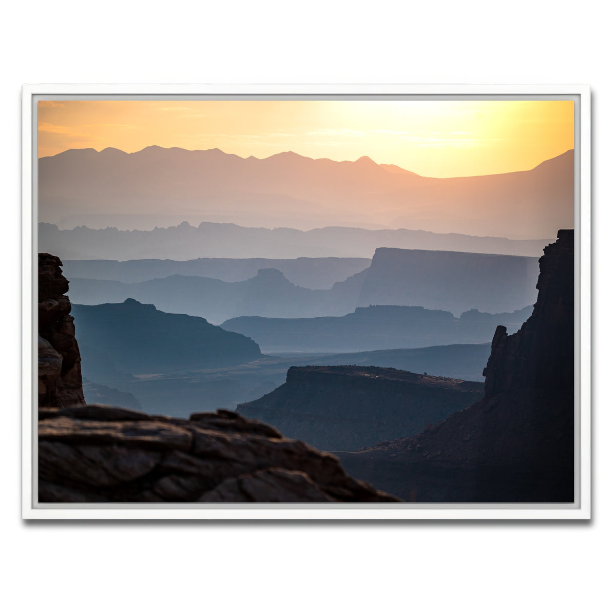 AUTO-MOCKUP WHITE | Canyonland Sunrise | 1 Piece | White Framed Canvas | group=4x3