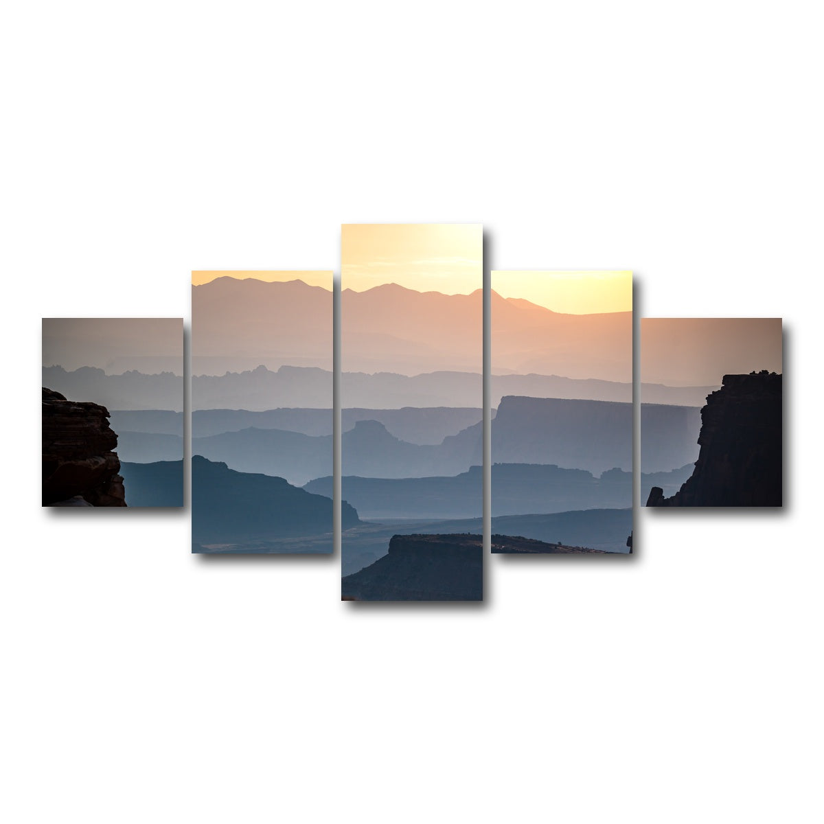 AUTO-MOCKUP WHITE | Canyonland Sunrise | 5 Piece | Gallery Wrap Canvas | group=5_short