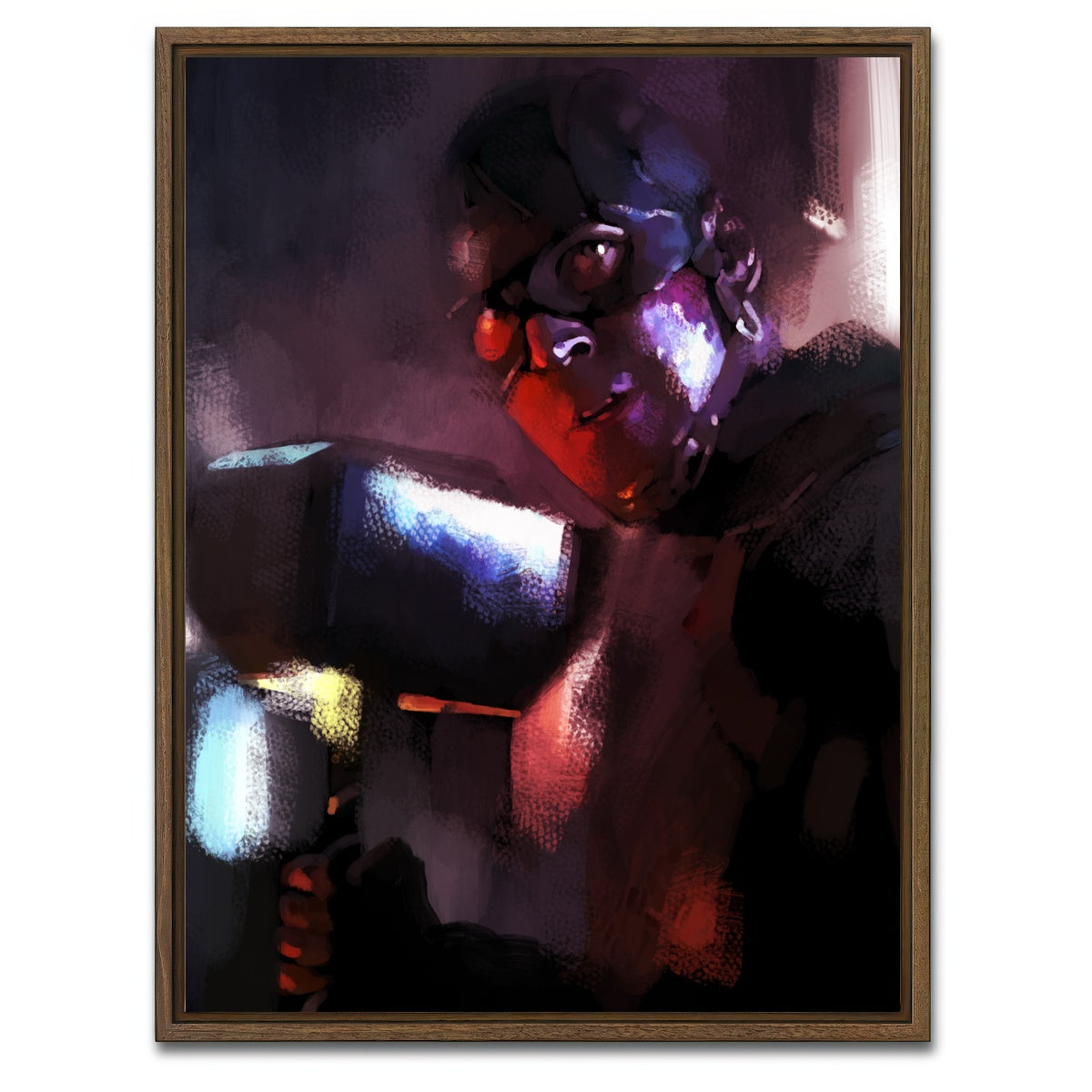 AUTO-MOCKUP WHITE | Cap And The Hammer | 1 Piece | Walnut Framed Canvas | group=3x4