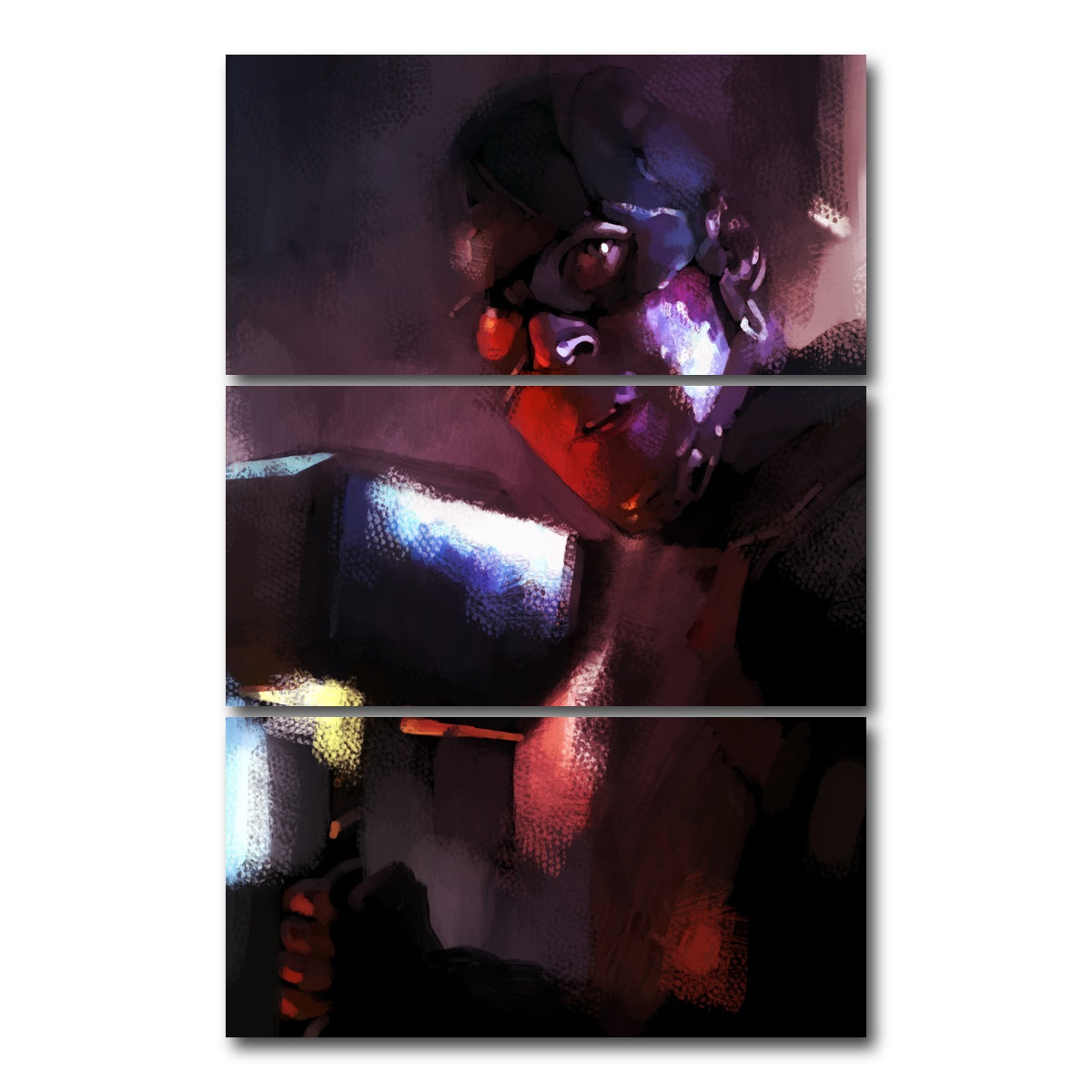 AUTO-MOCKUP WHITE | Cap And The Hammer | 3 Piece | Gallery Wrap Canvas | group=12x24_stacked