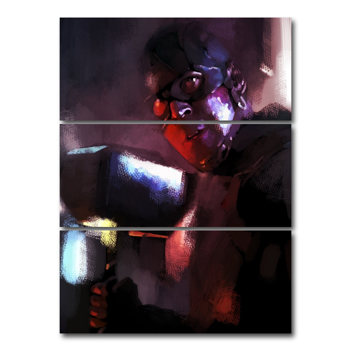 AUTO-MOCKUP WHITE | Cap And The Hammer | 3 Piece | Gallery Wrap Canvas | group=8x18_stacked