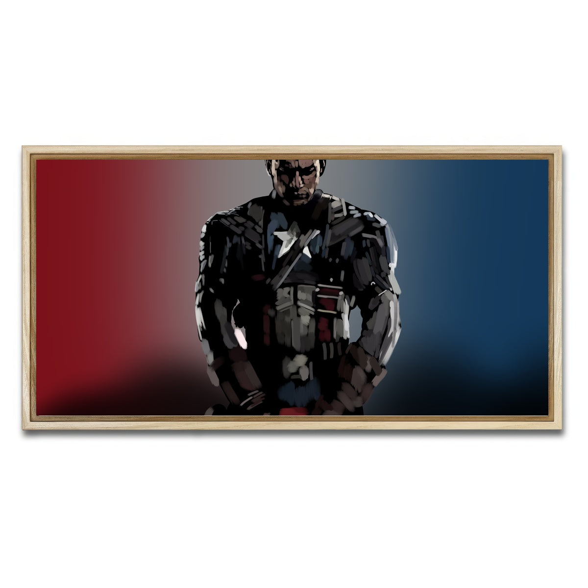 AUTO-MOCKUP WHITE | Cap and His Shield | 1 Piece | Natural Framed Canvas | group=2x1