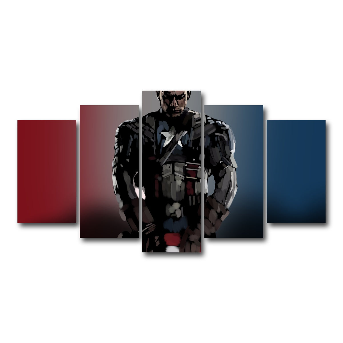AUTO-MOCKUP WHITE | Cap and His Shield | 5 Piece | Gallery Wrap Canvas | group=5_normal