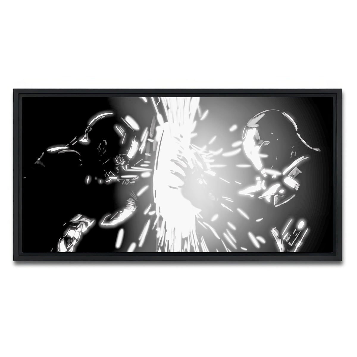 AUTO-MOCKUP WHITE | Cap vs Ironman | 1 Piece | Black Framed Canvas | group=2x1