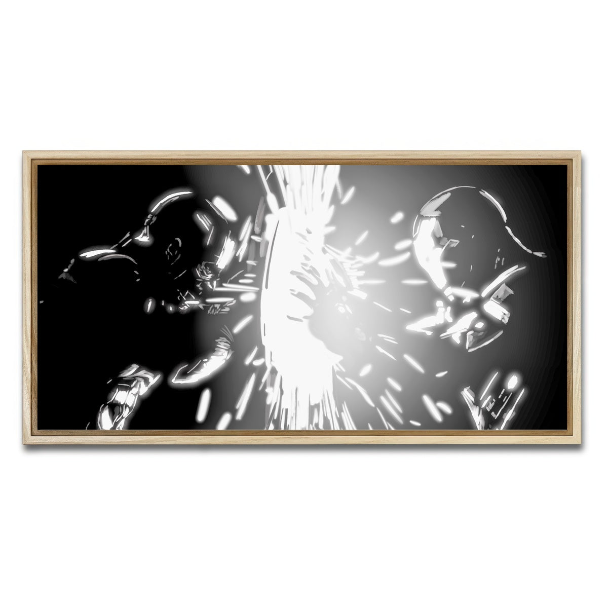 AUTO-MOCKUP WHITE | Cap vs Ironman | 1 Piece | Natural Framed Canvas | group=2x1