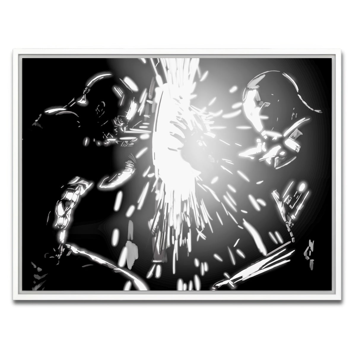 AUTO-MOCKUP WHITE | Cap vs Ironman | 1 Piece | White Framed Canvas | group=4x3