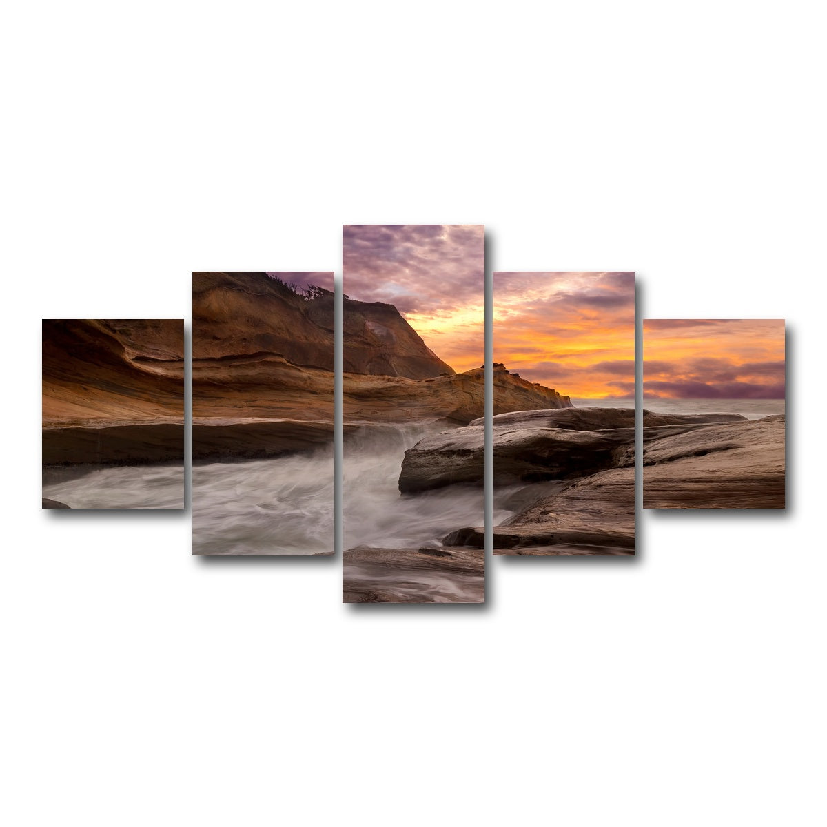 AUTO-MOCKUP WHITE | Cape Kiwanda | 5 Piece | Gallery Wrap Canvas | group=5_short