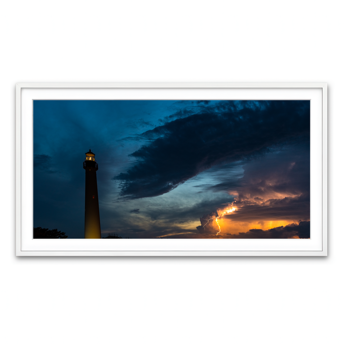 Framed Print 2x1 White