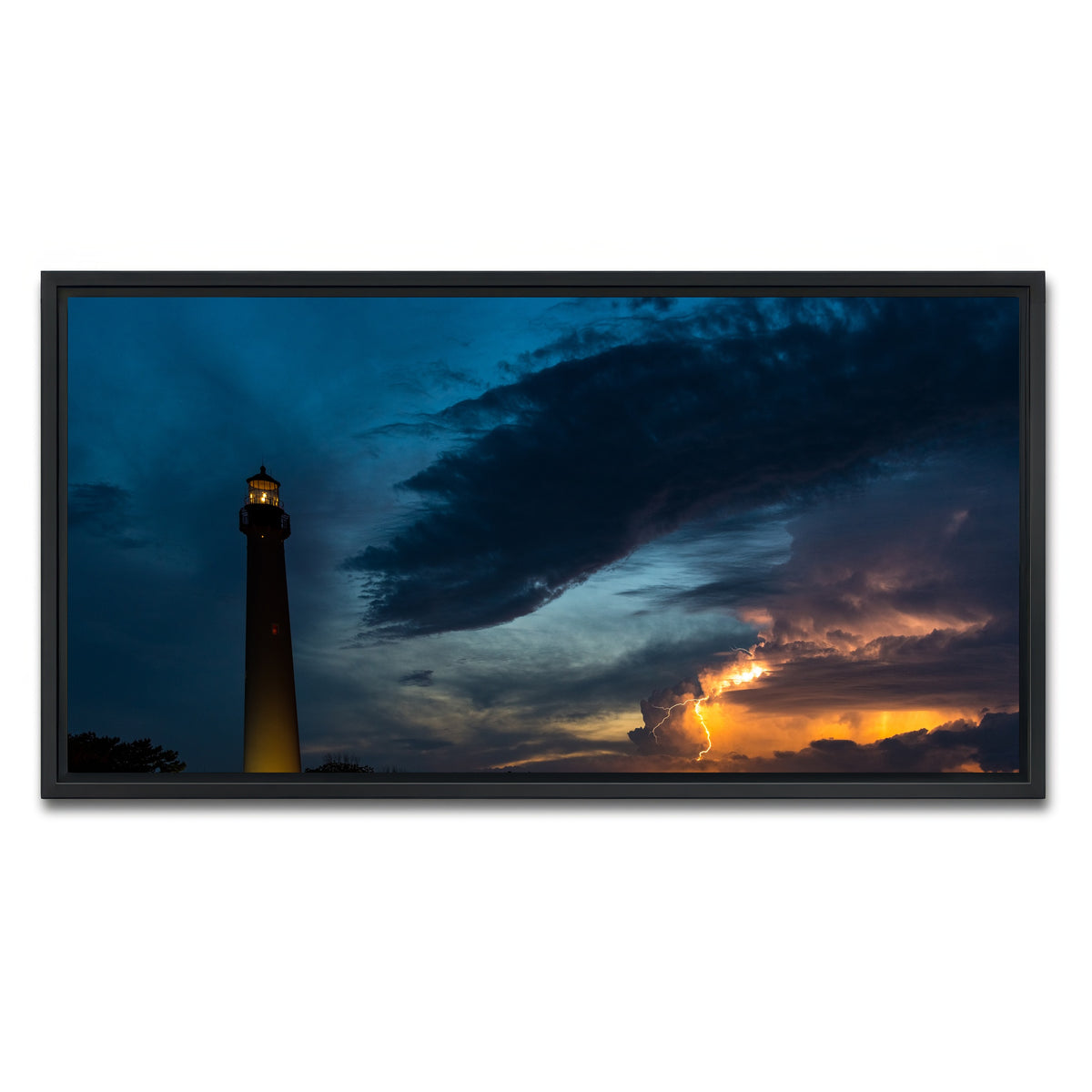 AUTO-MOCKUP WHITE | Cape May Lighthouse | 1 Piece | Black Framed Canvas | group=2x1