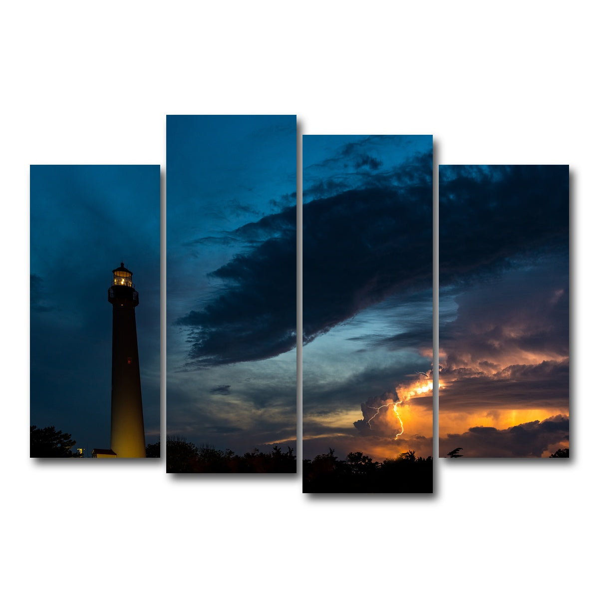 AUTO-MOCKUP WHITE | Cape May Lighthouse | 4 Piece | Gallery Wrap Canvas | group=4_normal