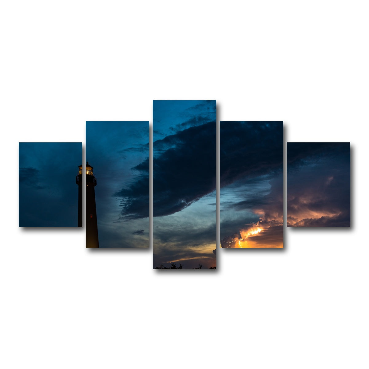 AUTO-MOCKUP WHITE | Cape May Lighthouse | 5 Piece | Gallery Wrap Canvas | group=5_short