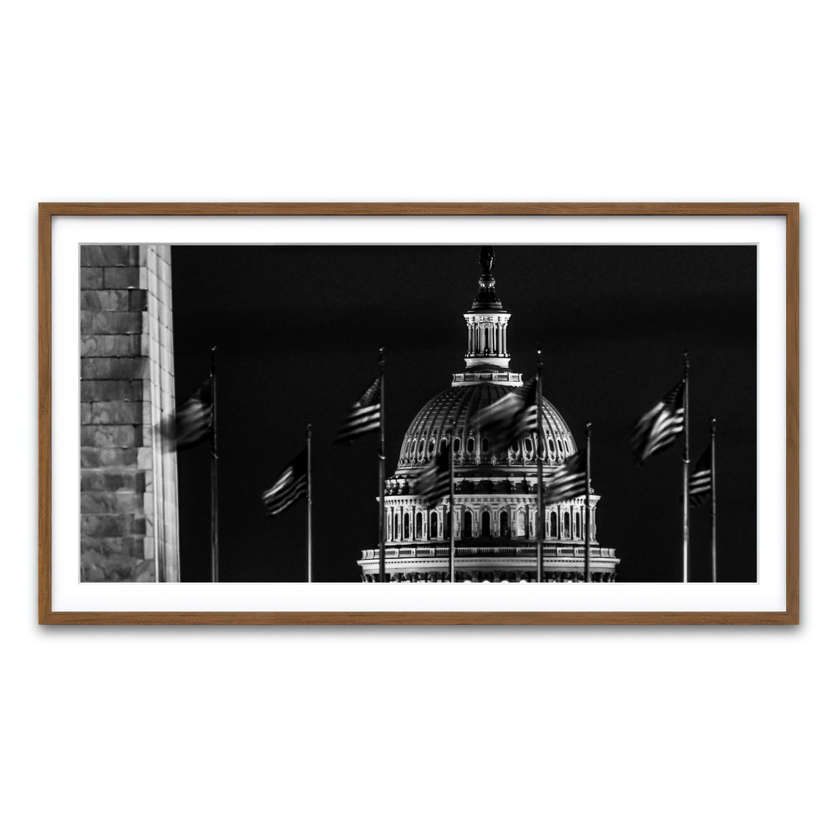 Framed Print 2x1 Walnut