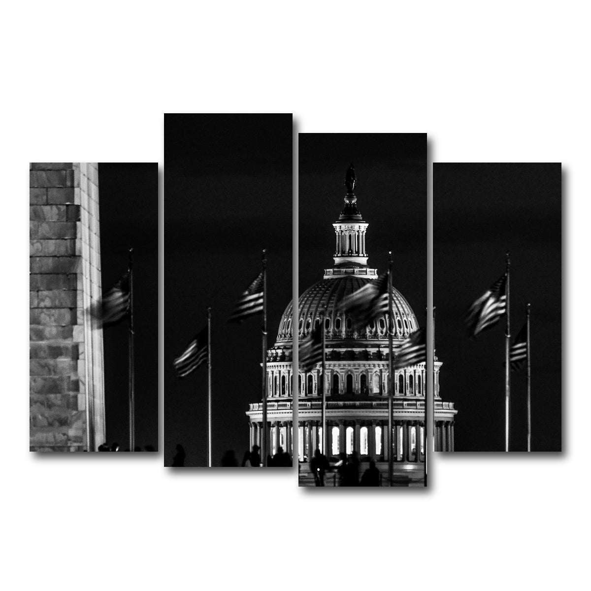AUTO-MOCKUP WHITE | Capitol | 4 Piece | Gallery Wrap Canvas | group=4_normal