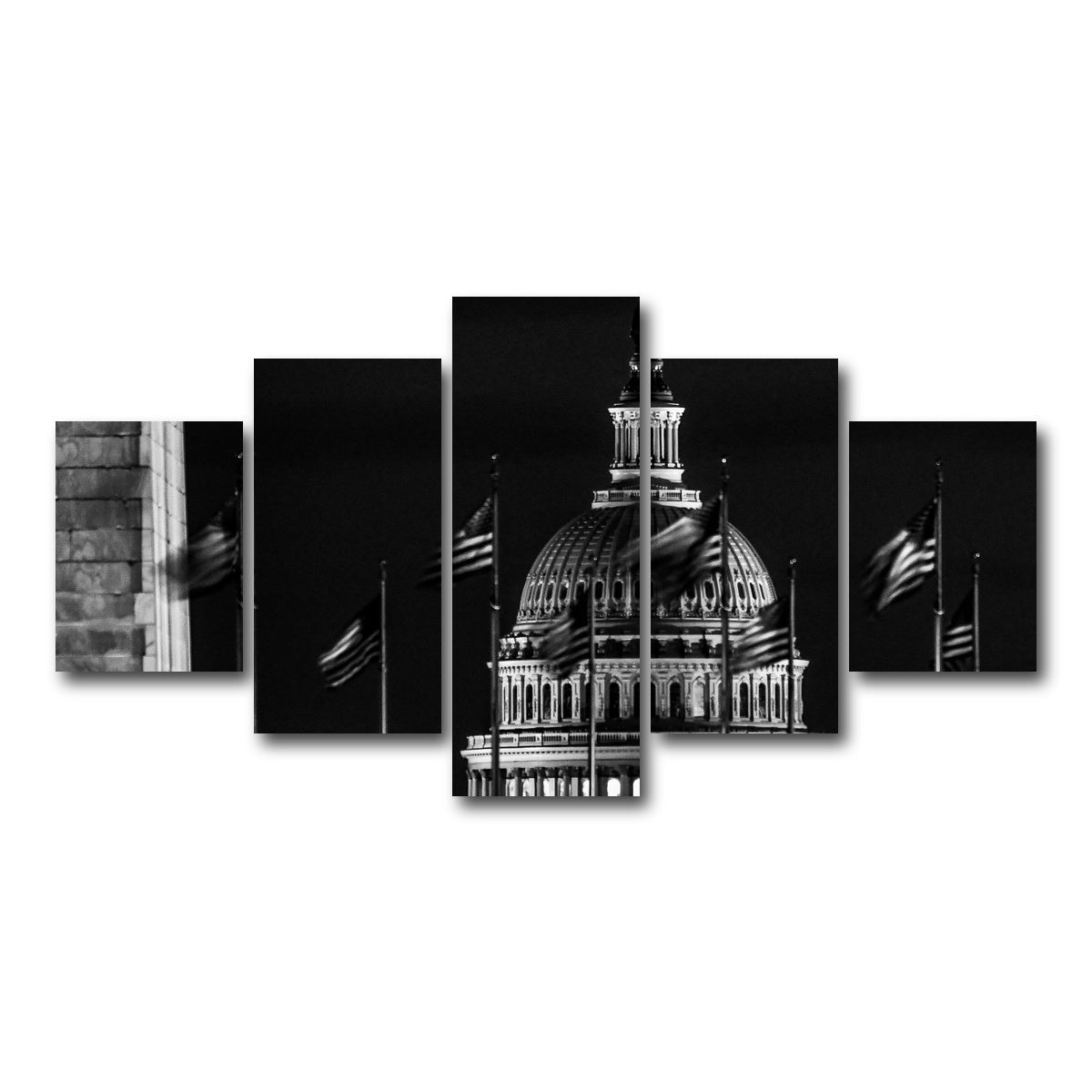 AUTO-MOCKUP WHITE | Capitol | 5 Piece | Gallery Wrap Canvas | group=5_short