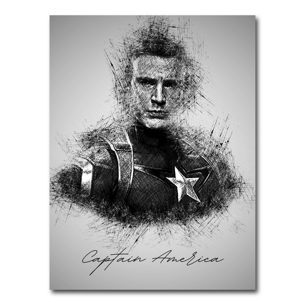 AUTO-MOCKUP WHITE | Captain America Evans | 1 Piece | Gallery Wrap Canvas | group=3x4