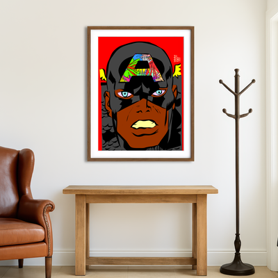 AUTO-MOCKUP ROOM | Captain America Animation Wall Art