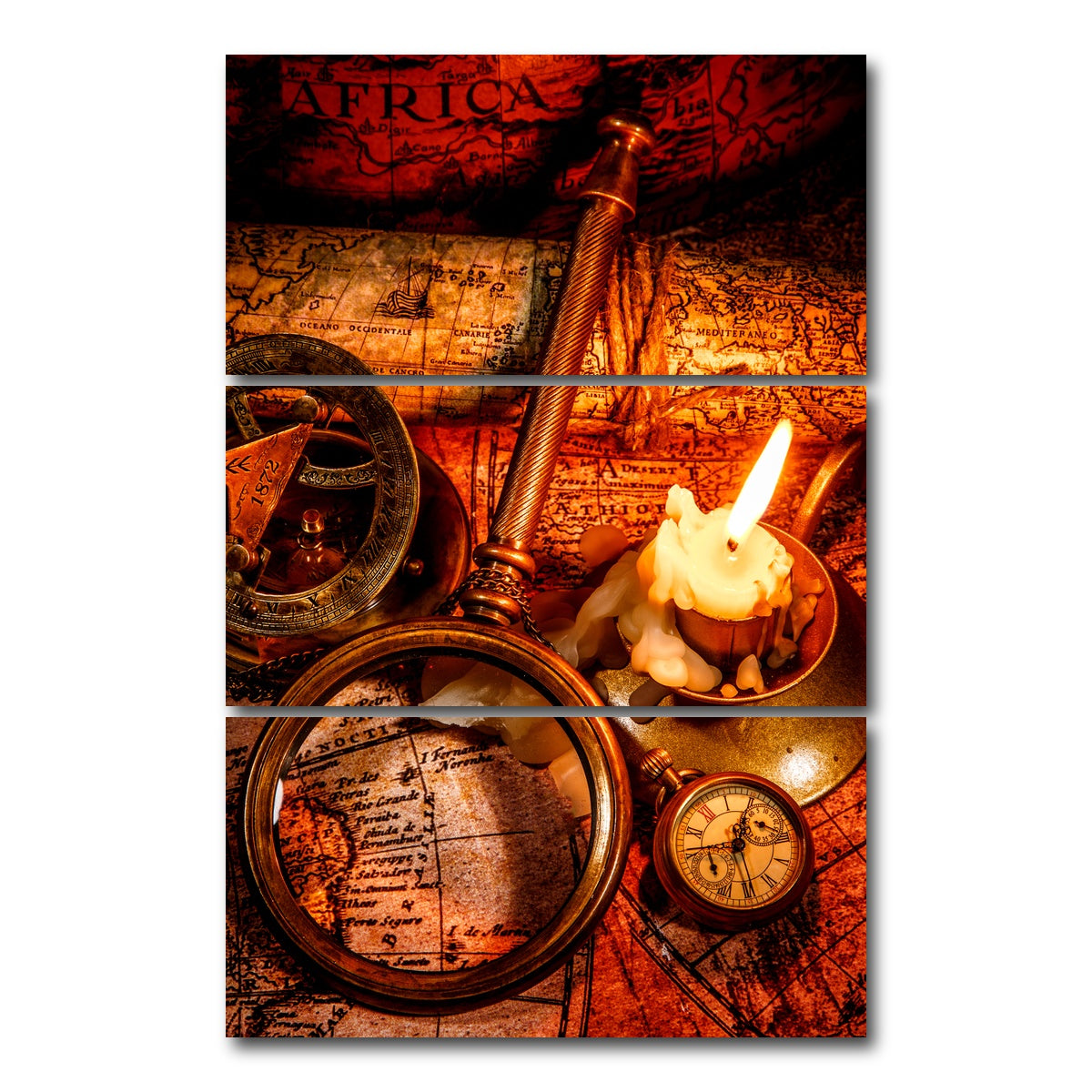 AUTO-MOCKUP WHITE | Captains Collection | 3 Piece | Gallery Wrap Canvas | group=12x24_stacked