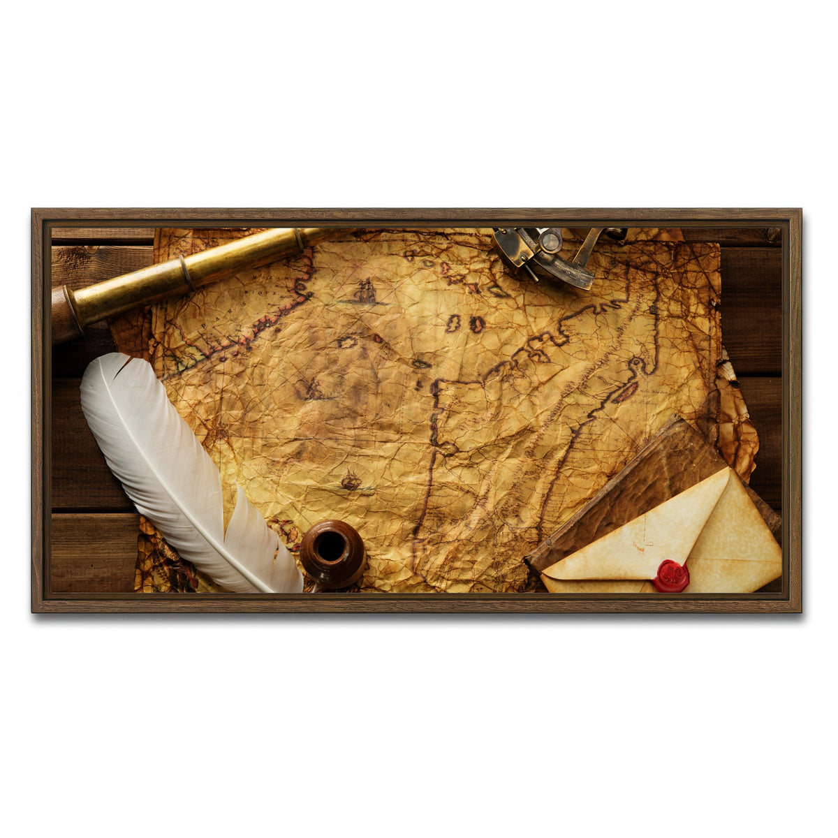 AUTO-MOCKUP WHITE | Captains Quarters | 1 Piece | Walnut Framed Canvas | group=2x1