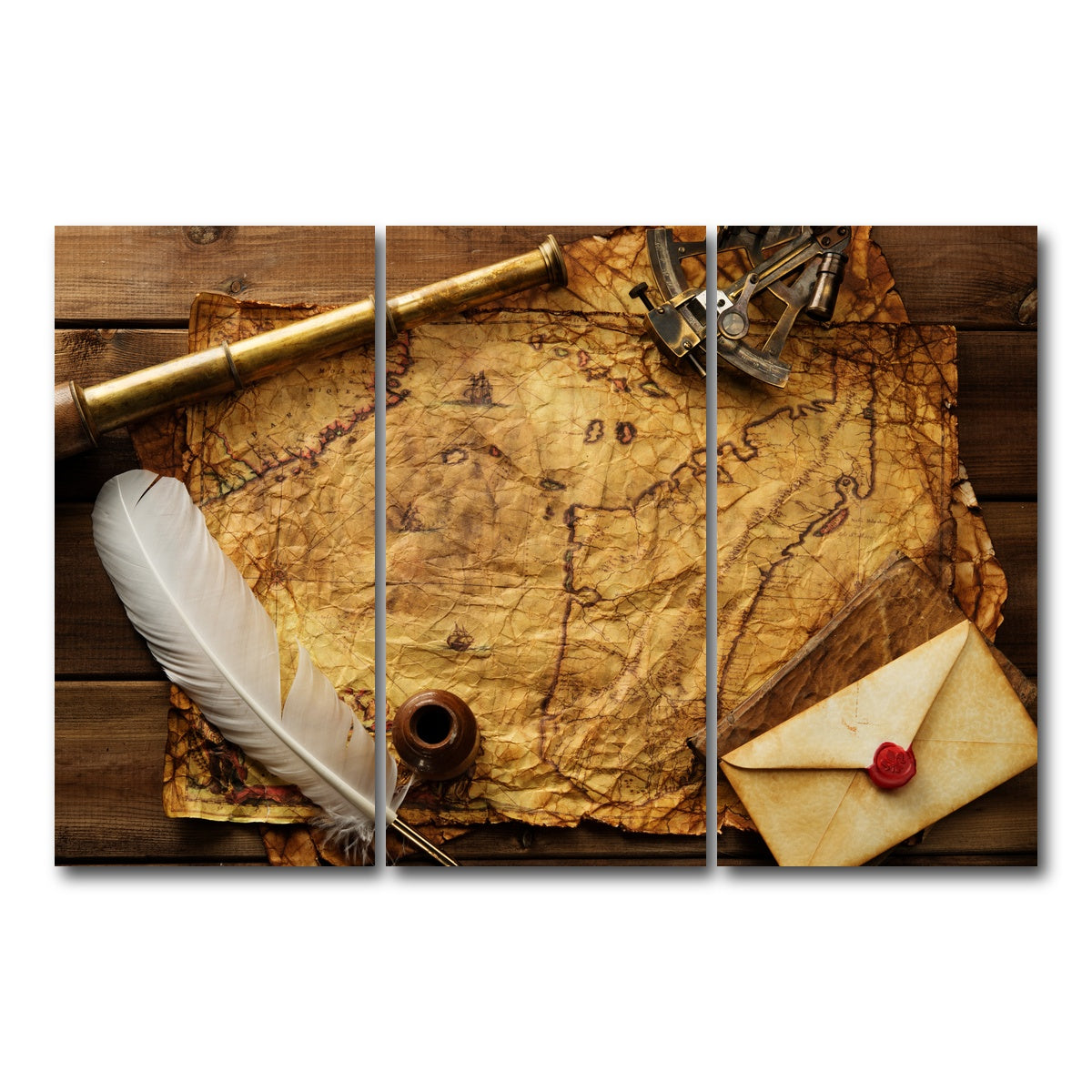 AUTO-MOCKUP WHITE | Captains Quarters | 3 Piece | Gallery Wrap Canvas | group=12x24