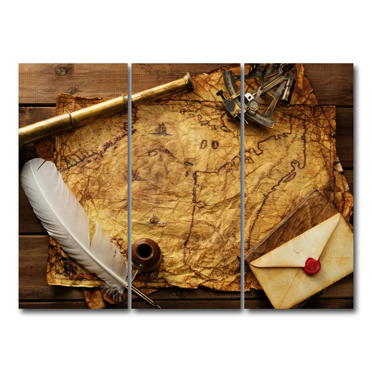 AUTO-MOCKUP WHITE | Captains Quarters | 3 Piece | Gallery Wrap Canvas | group=8x18