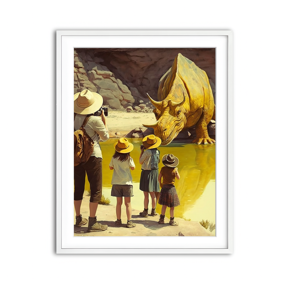 Framed Print 3x4 White