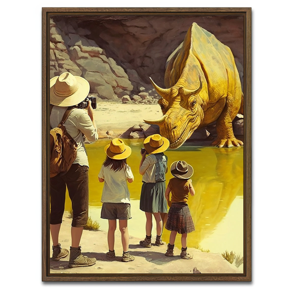 AUTO-MOCKUP WHITE | Capturing the Moment in Yellowstone | 1 Piece | Walnut Framed Canvas | group=3x4