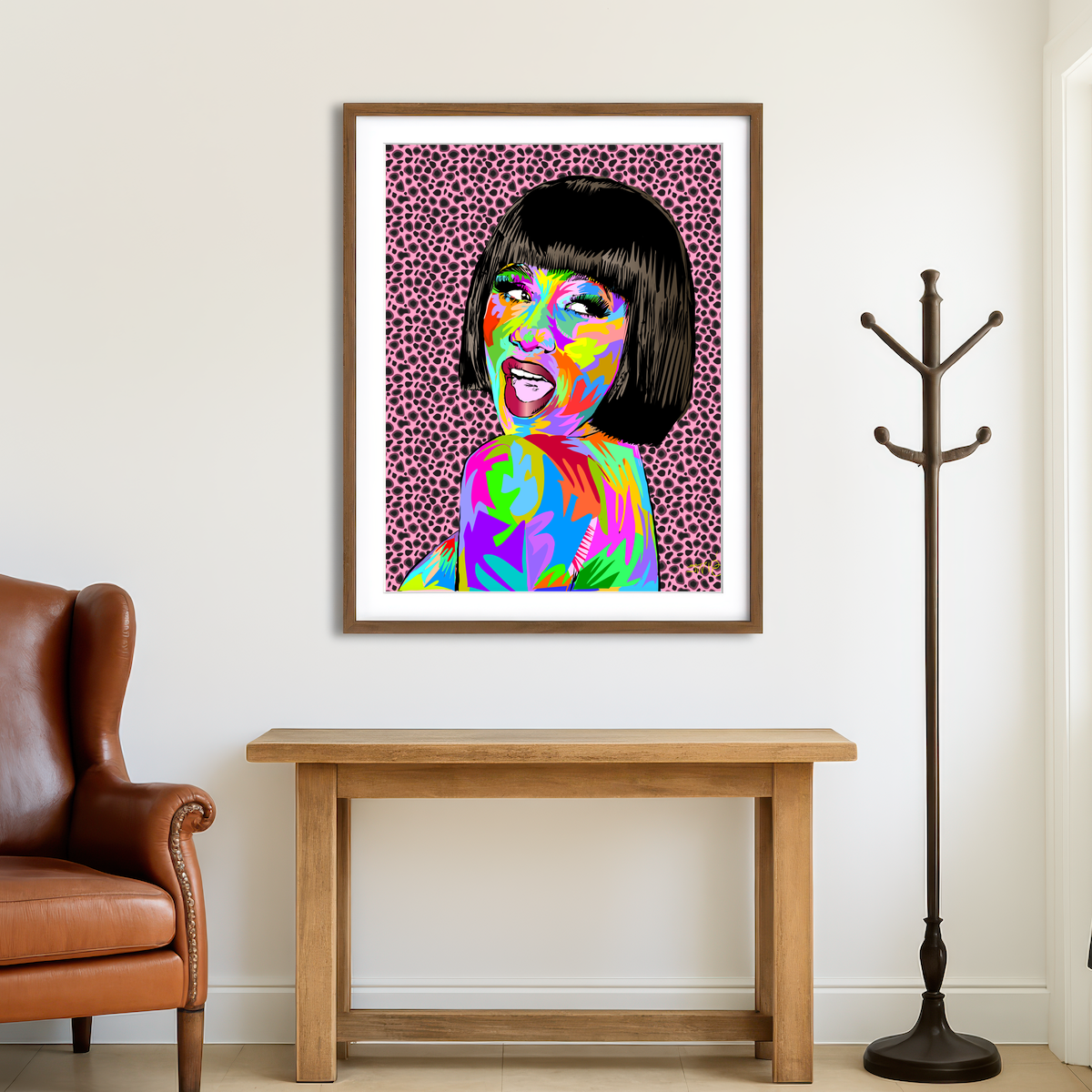 AUTO-MOCKUP ROOM | Cardi b Wall Art