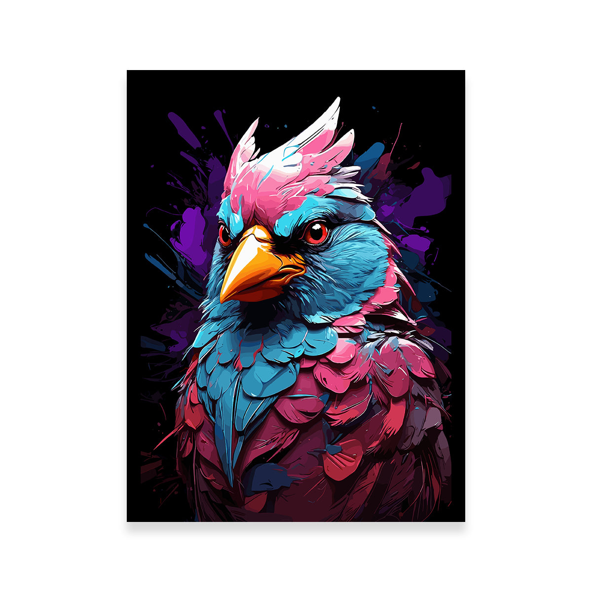 Cardinal Animal Colorful Wall Art