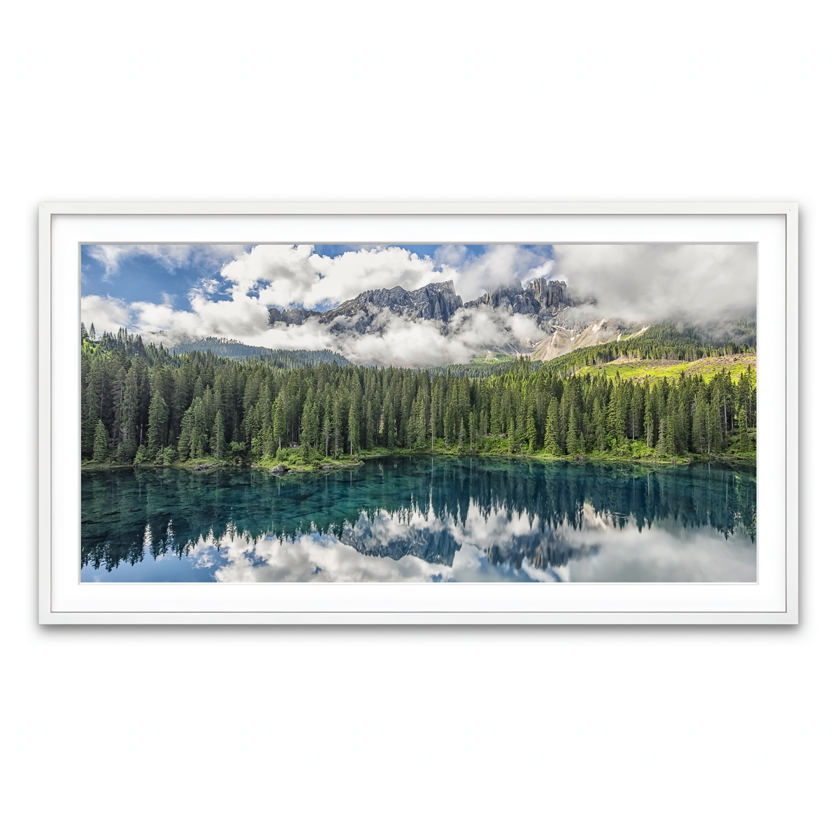 Framed Print 2x1 White