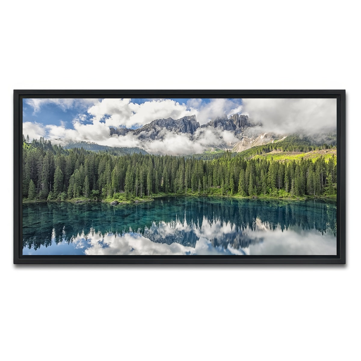 AUTO-MOCKUP WHITE | Carezza Lake | 1 Piece | Black Framed Canvas | group=2x1