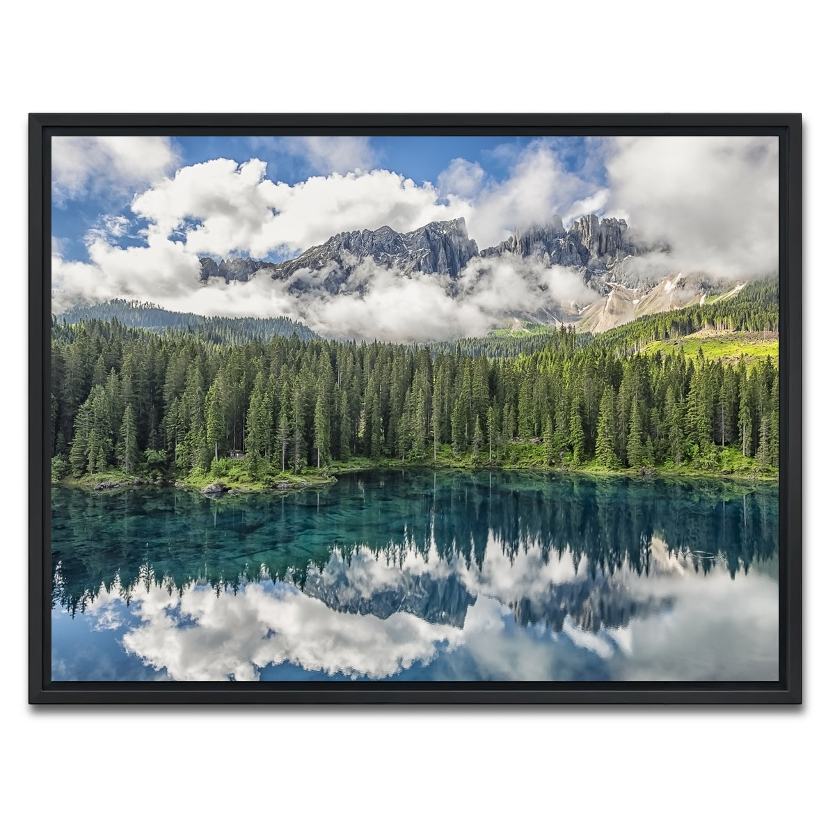 AUTO-MOCKUP WHITE | Carezza Lake | 1 Piece | Black Framed Canvas | group=4x3