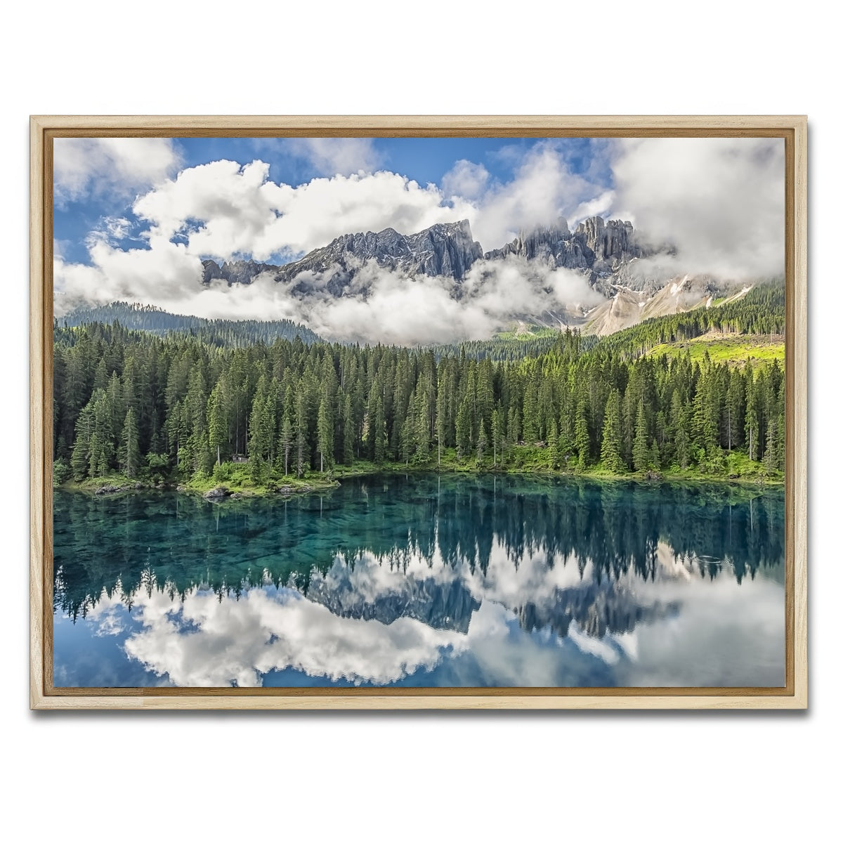 AUTO-MOCKUP WHITE | Carezza Lake | 1 Piece | Natural Framed Canvas | group=4x3