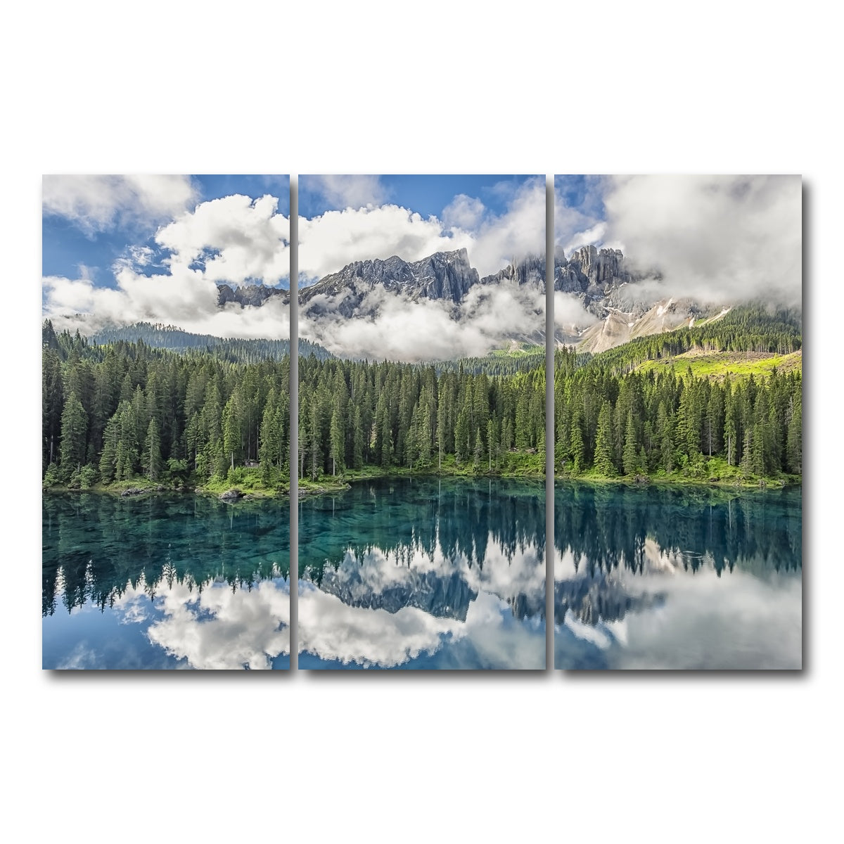 AUTO-MOCKUP WHITE | Carezza Lake | 3 Piece | Gallery Wrap Canvas | group=12x24
