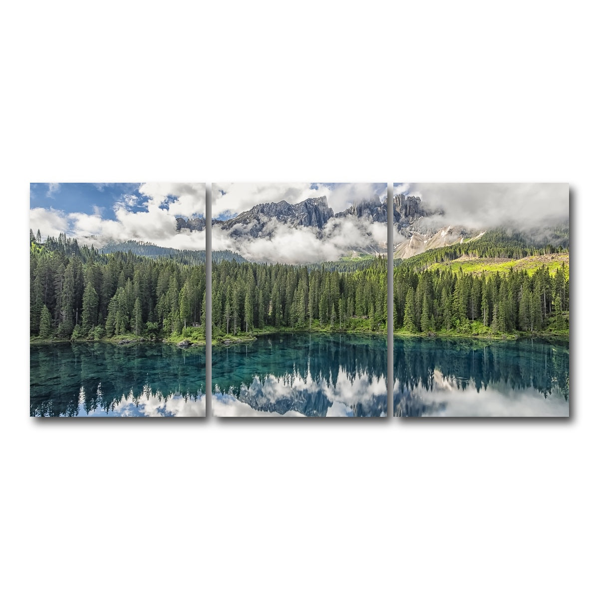 AUTO-MOCKUP WHITE | Carezza Lake | 3 Piece | Gallery Wrap Canvas | group=18x24