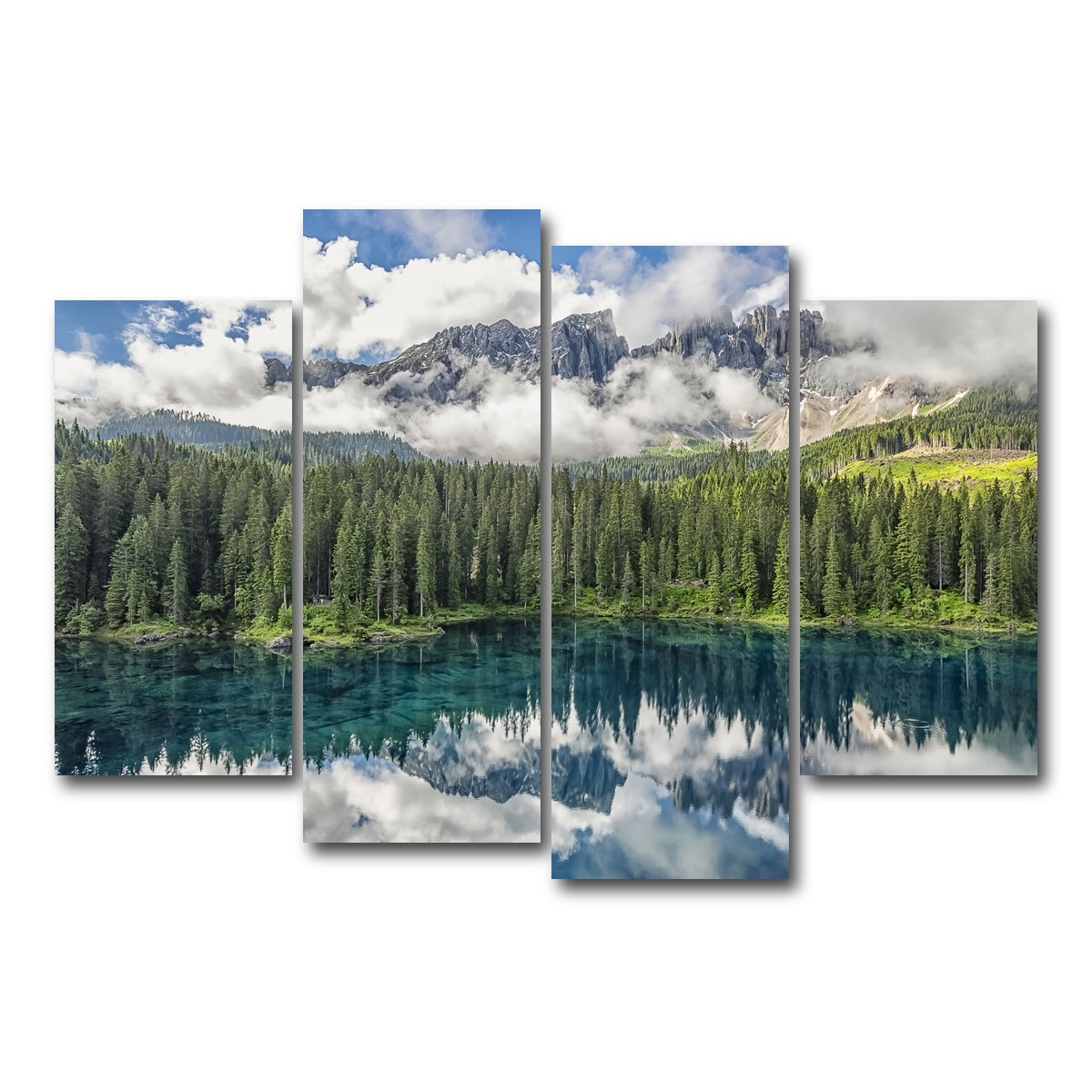 AUTO-MOCKUP WHITE | Carezza Lake | 4 Piece | Gallery Wrap Canvas | group=4_short