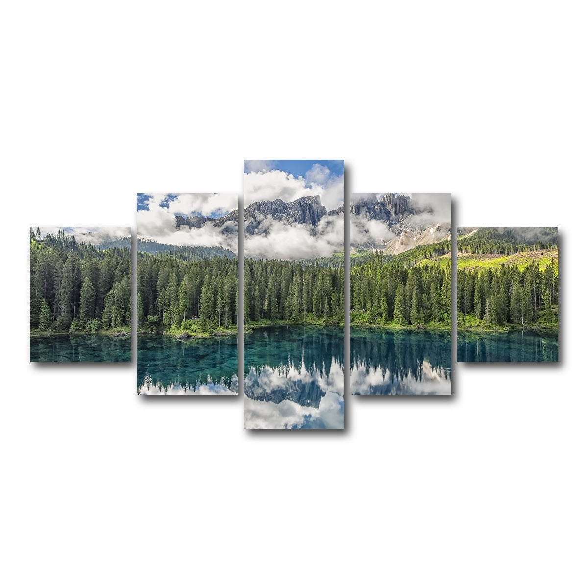 AUTO-MOCKUP WHITE | Carezza Lake | 5 Piece | Gallery Wrap Canvas | group=5_short