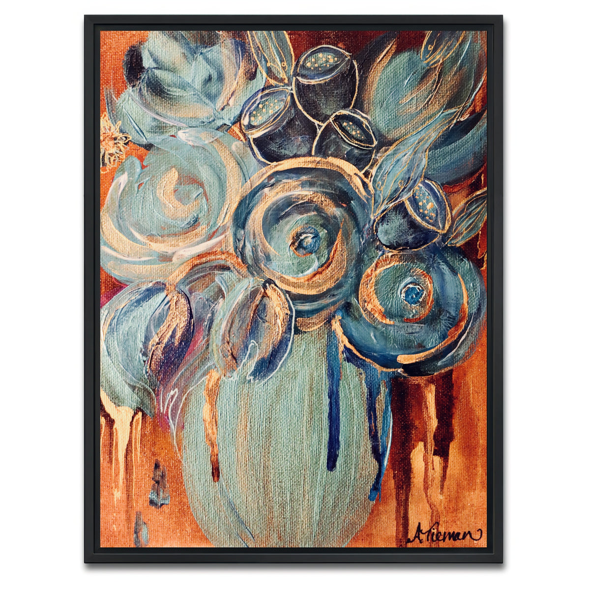 AUTO-MOCKUP WHITE | Caribbean Blooms | 1 Piece | Black Framed Canvas | group=3x4