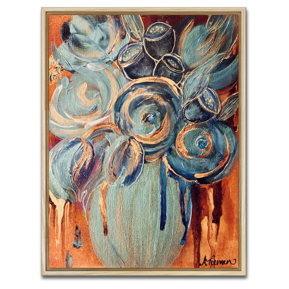 AUTO-MOCKUP WHITE | Caribbean Blooms | 1 Piece | Natural Framed Canvas | group=3x4