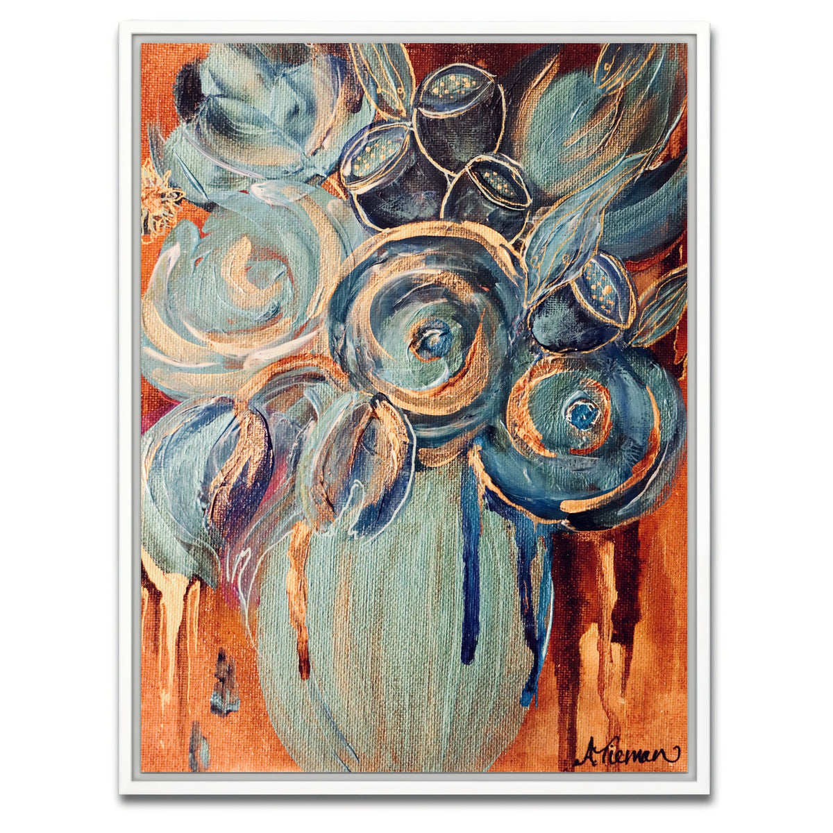 AUTO-MOCKUP WHITE | Caribbean Blooms | 1 Piece | White Framed Canvas | group=3x4