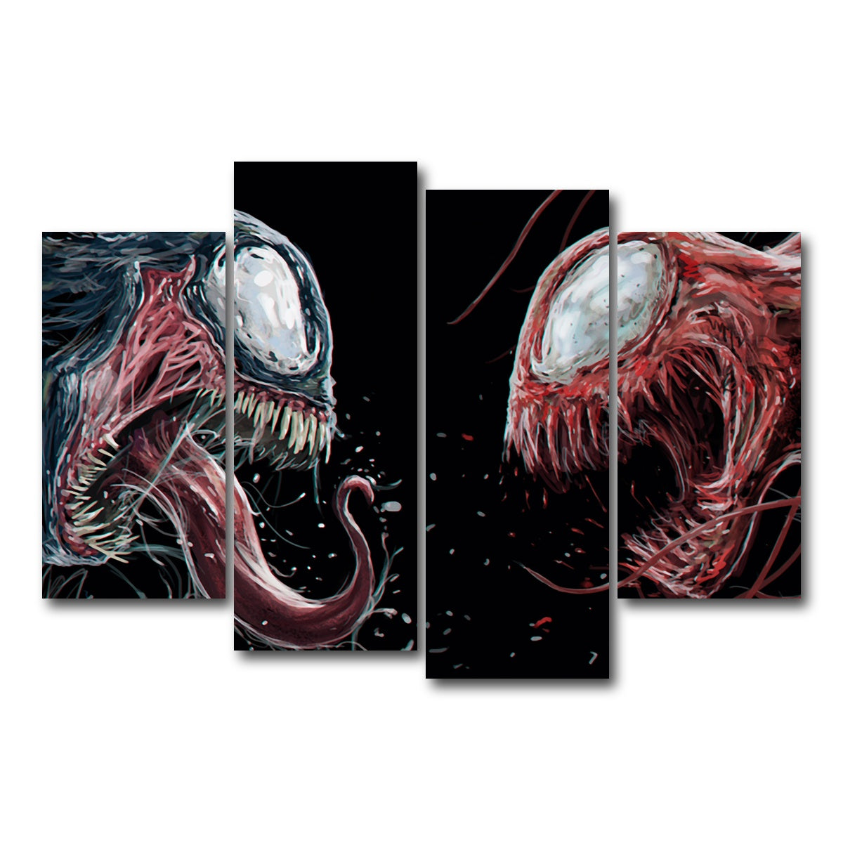 AUTO-MOCKUP WHITE | Carnage VS. Venom | 4 Piece | Gallery Wrap Canvas | group=4_short