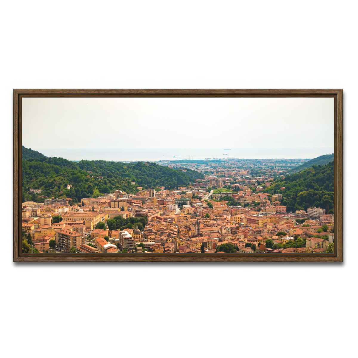 AUTO-MOCKUP WHITE | Carrara Tuscany Italy | 1 Piece | Walnut Framed Canvas | group=2x1