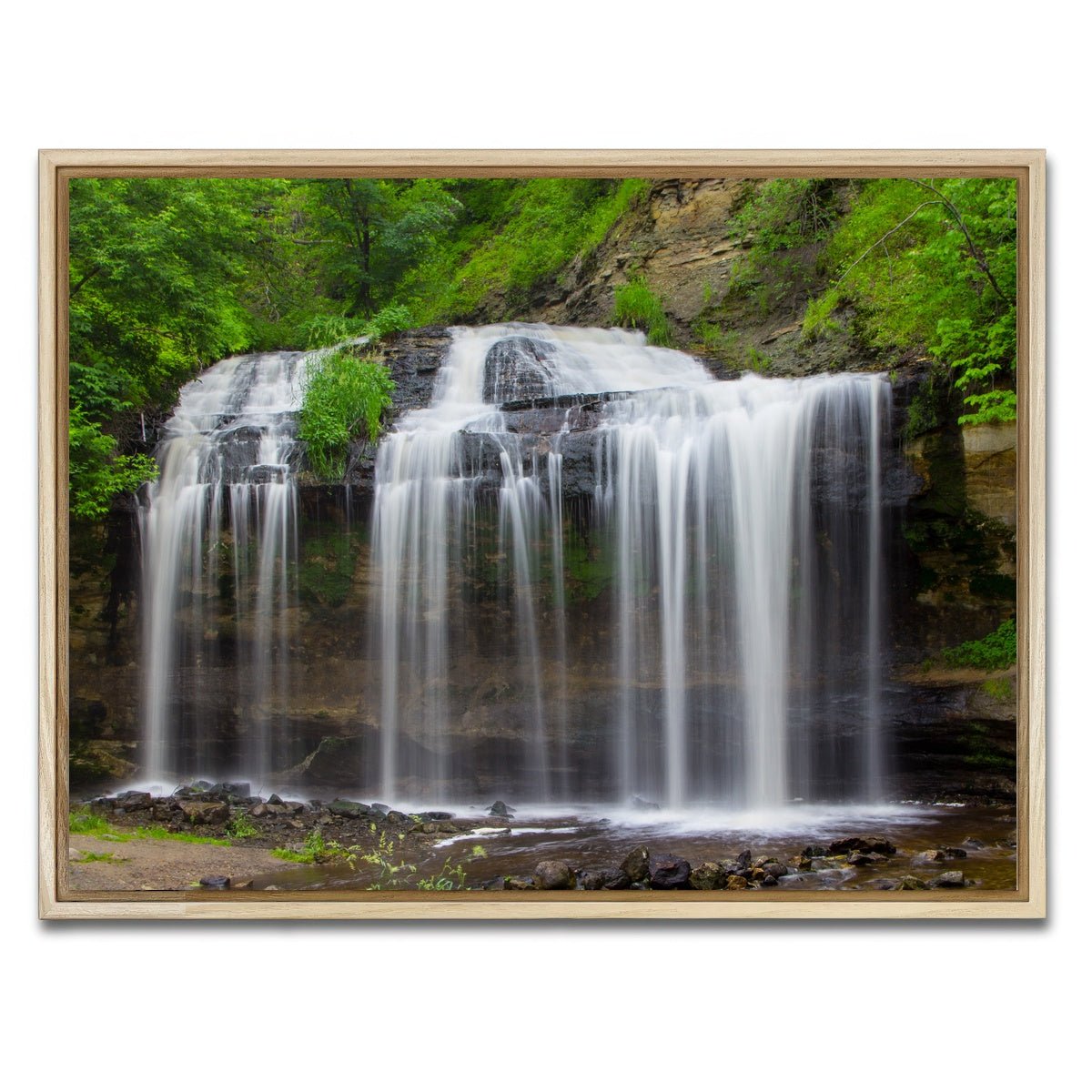 AUTO-MOCKUP WHITE | Cascade Falls | 1 Piece | Natural Framed Canvas | group=4x3